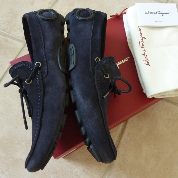 Salvatore Ferragamo \'Atlante\' Suede Logo Drivers main image 7